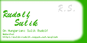 rudolf sulik business card